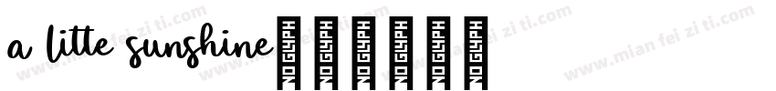 a litte sunshine字体转换